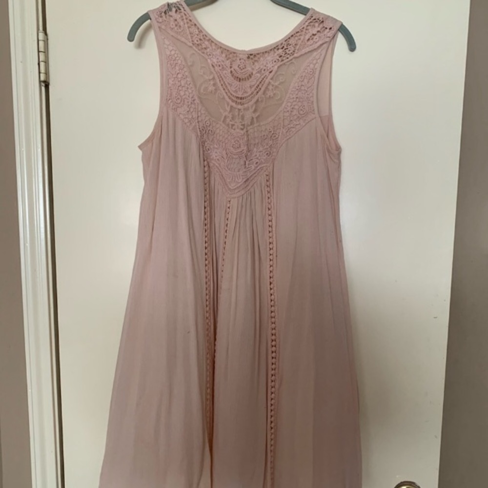 Dusty rose swing dress
